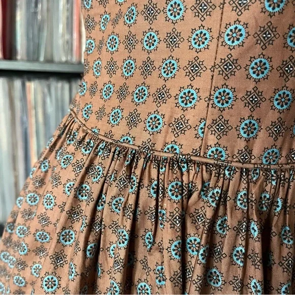 vintage 40s 50s calico dress bows 🤎🖤🤎 - Picture 8 of 11